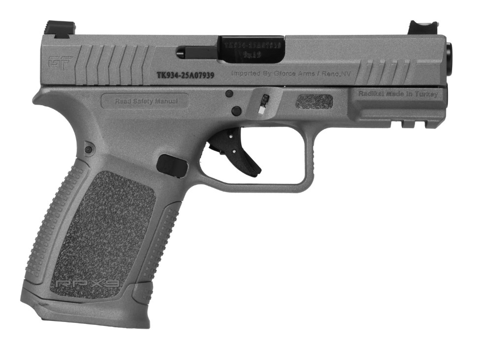 Gforce Arms Gforce RPX3C9 9MM 4" Gray Full 15+1 Semi-Auto Pistol