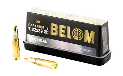 Global Ordnance Belom Rifle Ammunition 7.62x39 123gr FMJ 2296 fps 20/ct