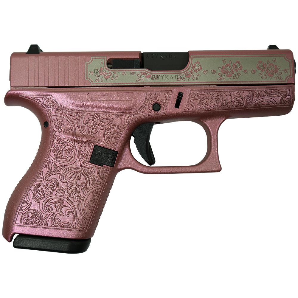 Glock Inc. Glock 42 Custom "Glock & Roses Medusa Pink" Subcompact Handgun .380 ACP 6rd Magazines