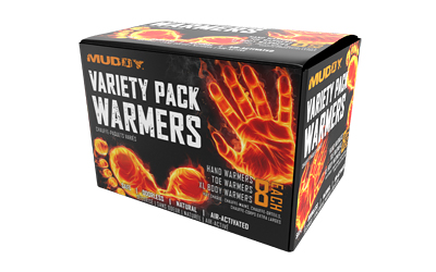 Gsm Muddy Disposable Hand and Foot Warmers Bulk Variety Pack 8 ea
