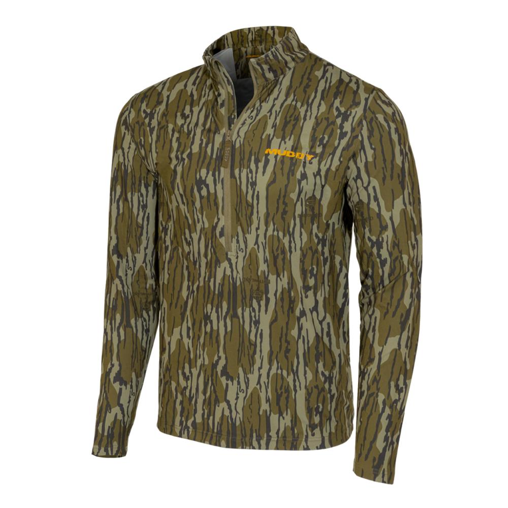 Gsm Muddy TR Lightweight Quarter Zip Long Sleeve Shirt Mossy Oak Bottomland 3XL