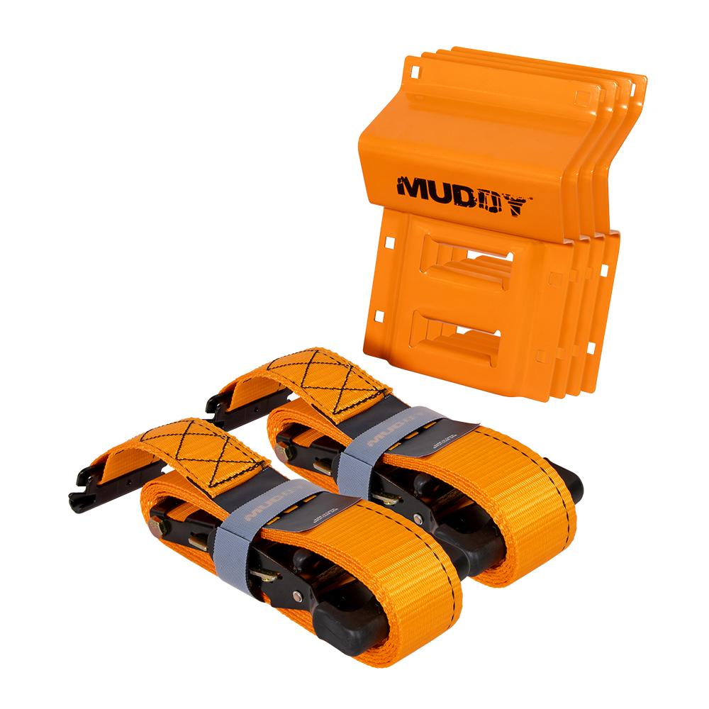 Gsm Muddy UTV Wheel Chock Tie-Down Kit Orange 2/ct