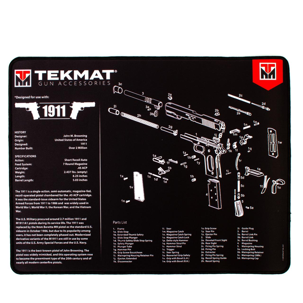 Gsm TekMat 15x20 Ultra Premium Gun Cleaning - 1911