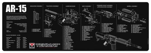 Gsm TekMat 12x36 Gun Cleaning Mat - AR-15 Black