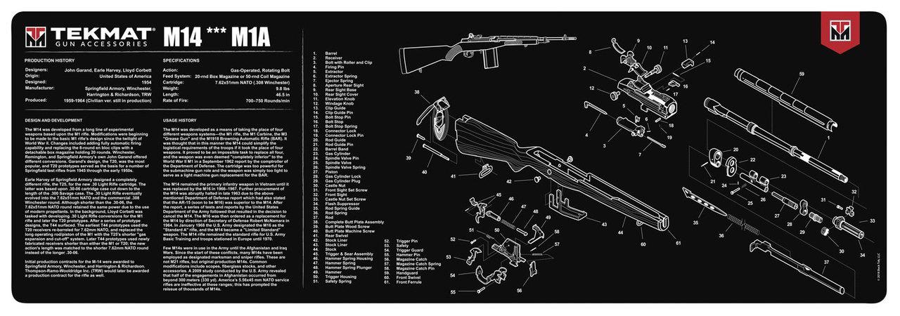 Gsm TekMat 12x36 Gun Cleaning Mat - M14 (M1A)