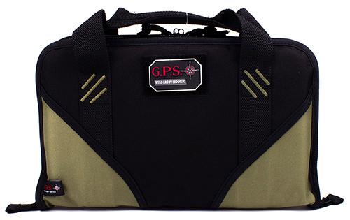 G-Outdoors Inc. G-Outdoors Large Memory Foam Case with Magazine Back Pockets- Green/Black