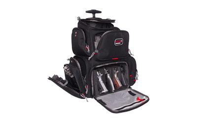 G-Outdoors Inc. G-Outdoors Rolling Handgunner Backpack with 4 Handgun Cradle-Black