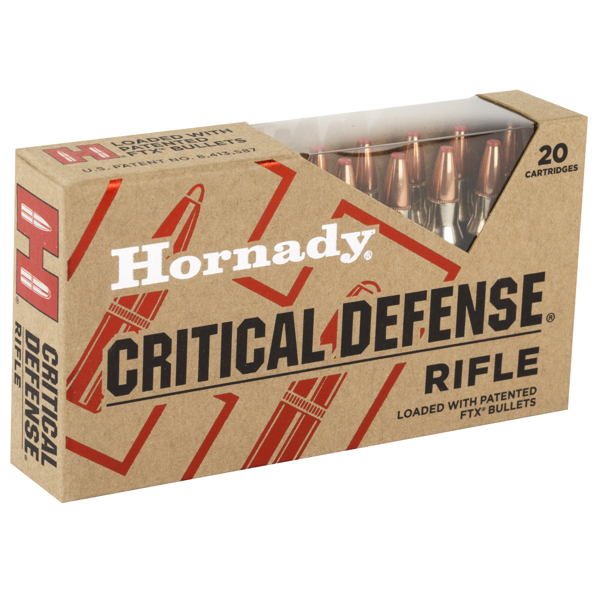 Hornady Critical Defense Rifle Ammunition .223 Rem 55 gr FTX 20/ct Hornady Critical Defense Rifle Ammunition .223 Rem 55 gr FTX 20/ct