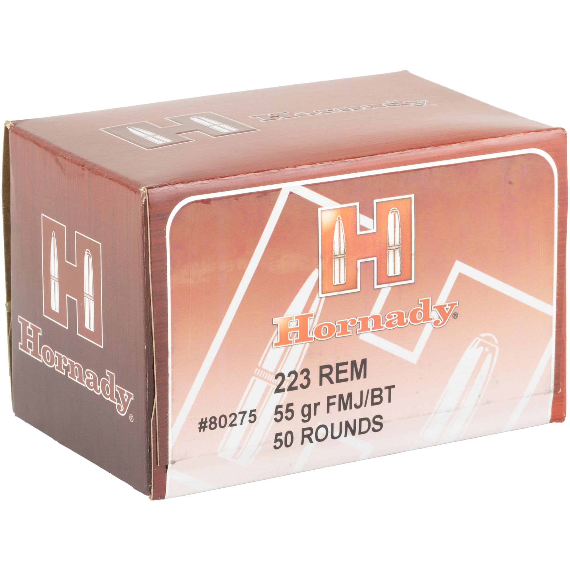 Hornady Custom Rifle Ammunition .223 Rem 55 gr FMJBT 3240 fps 50/ct