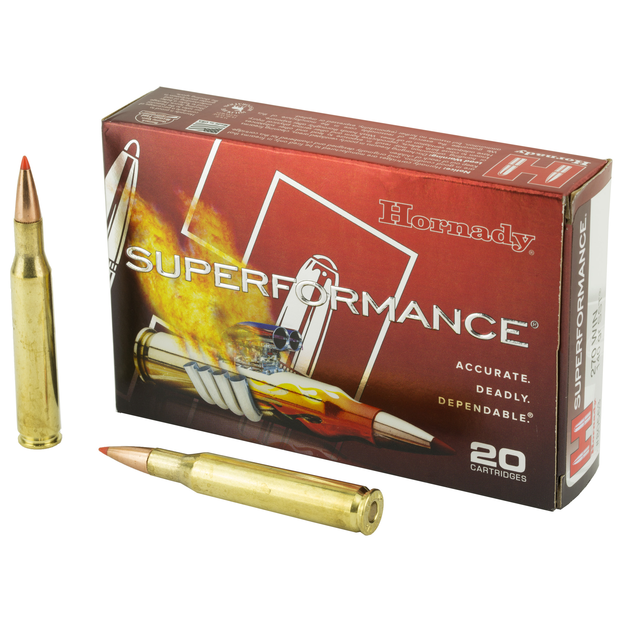 Hornady Superformance Rifle Ammunition .270 Win 140 gr SST 3090 fps 20/ct