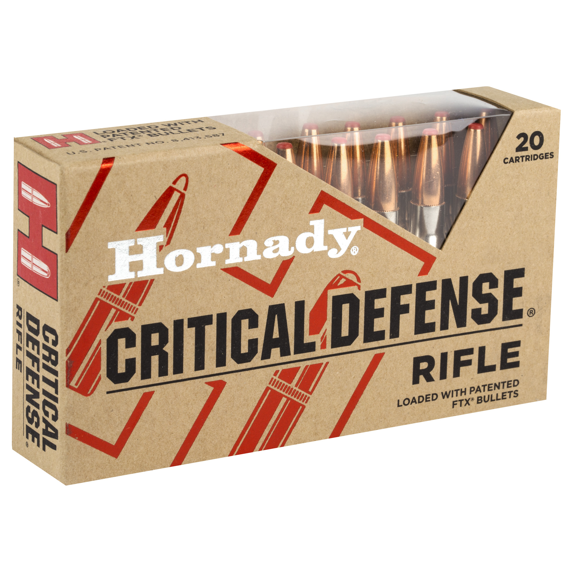Hornady Critical Defense Rifle Ammunition .308 Win 155 gr FTX 20/ct Hornady Critical Defense Rifle Ammunition .308 Win 155 gr FTX 20/ct