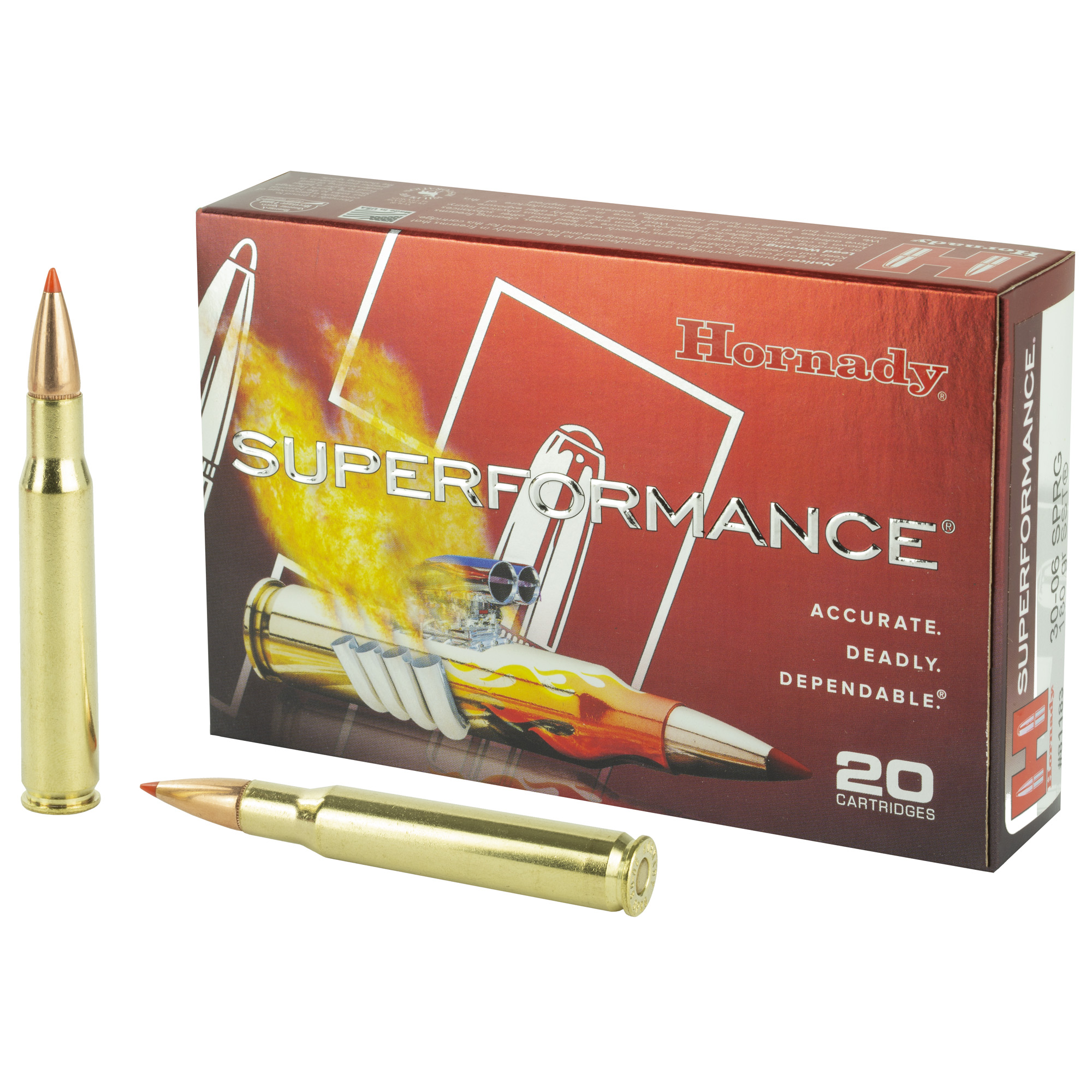 Hornady Superformance Rifle Ammunition .30-06 Sprg 180 gr SST 2840 fps 20/ct
