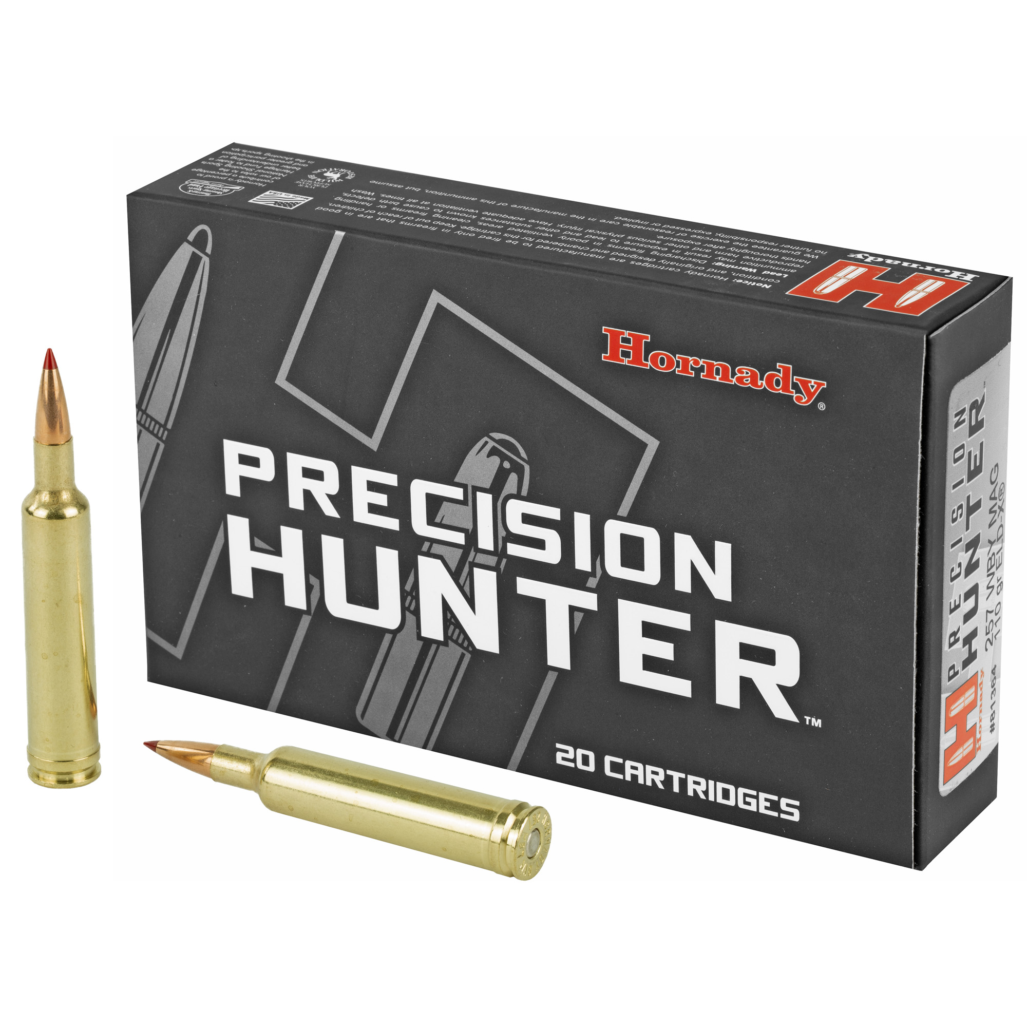 Hornady Ph 257WBY 110GR Eld-X 20/200