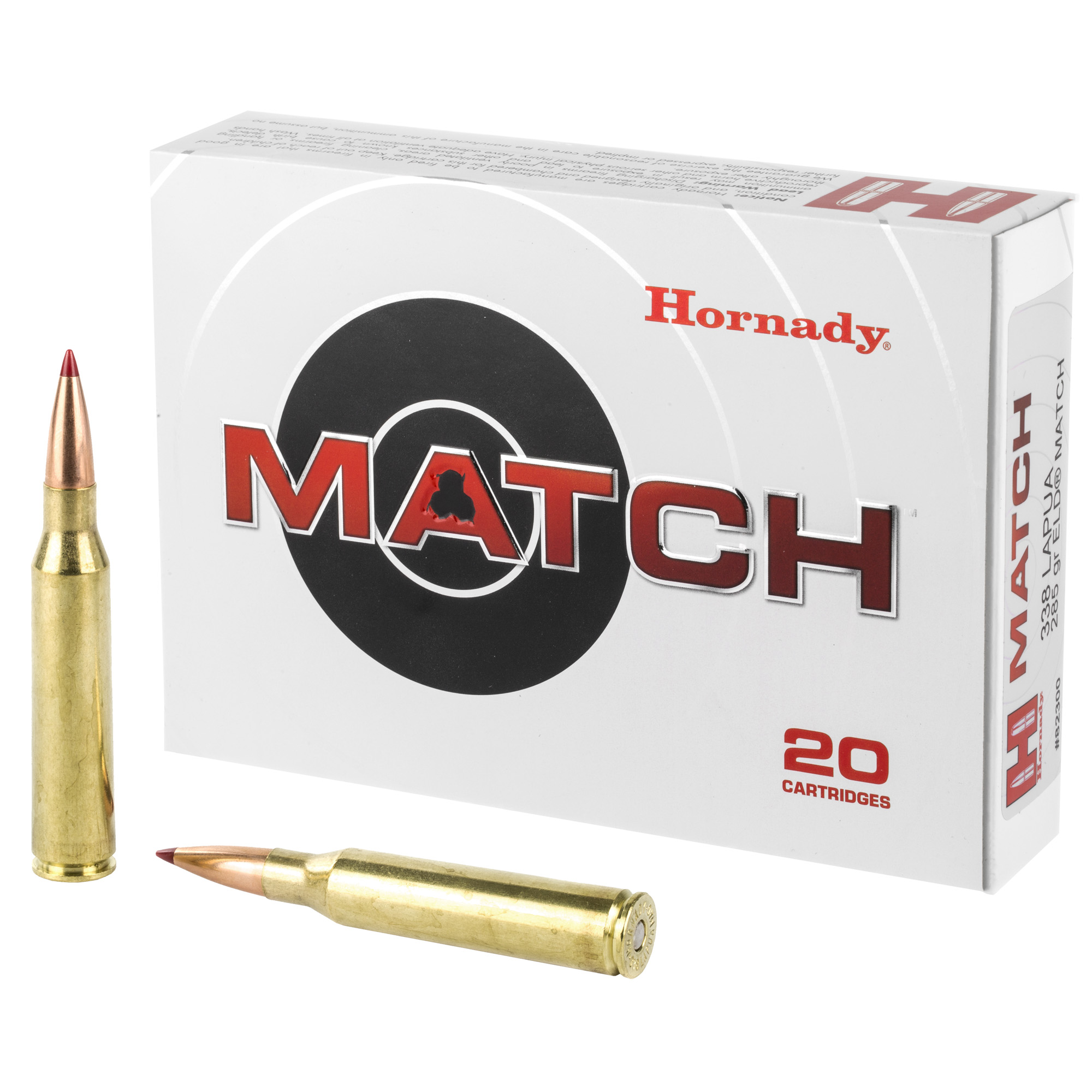 Hornady Match Rifle Ammunition .338 LAPUA MAG 285 gr ELD-M 20/ct