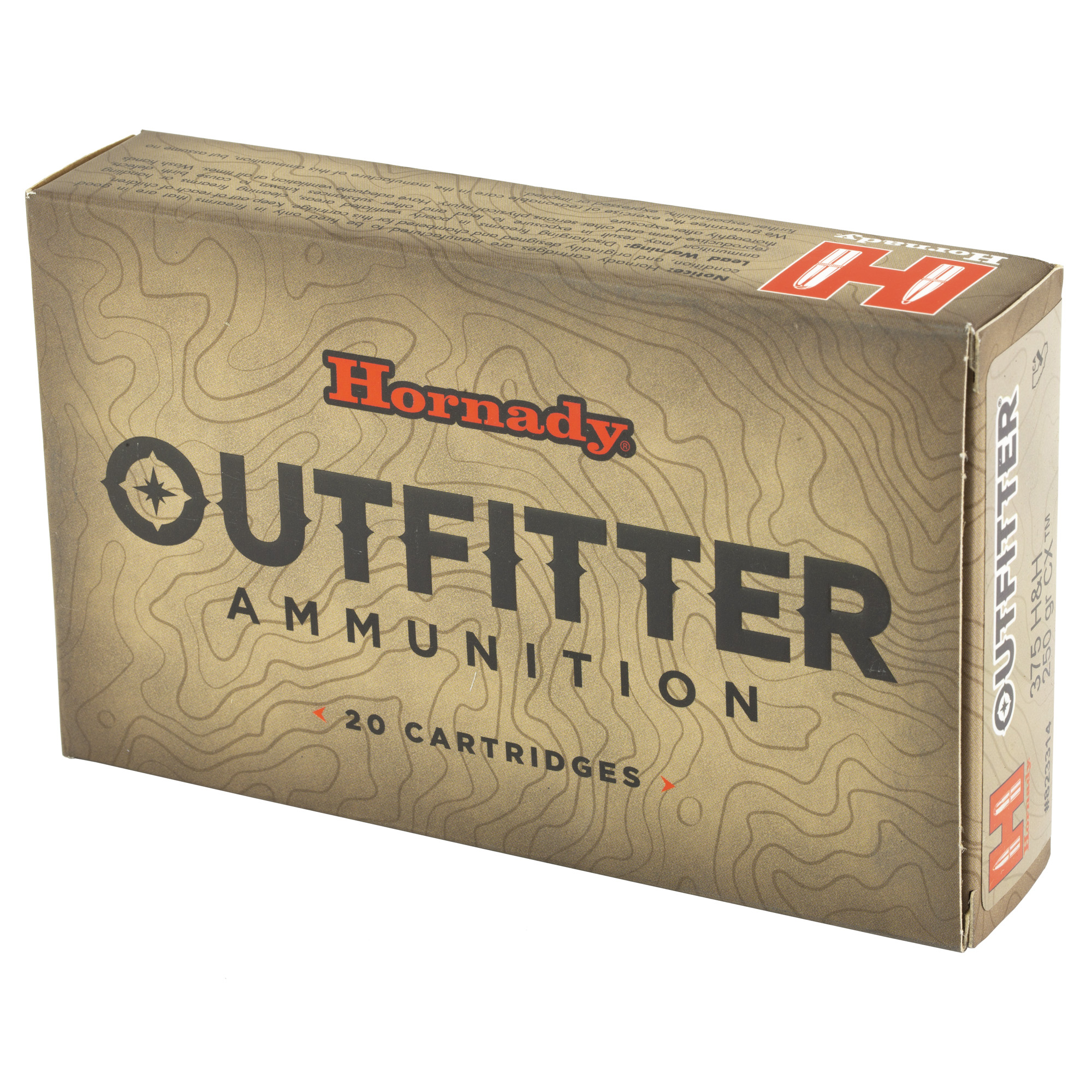 Hornady Outfitter Rifle Ammunition .375 H&H Mag 250gr CX OTF 2700 fps 20/ct Hornady Outfitter Rifle Ammunition .375 H&H Mag 250gr CX OTF 2700 fps 20/ct