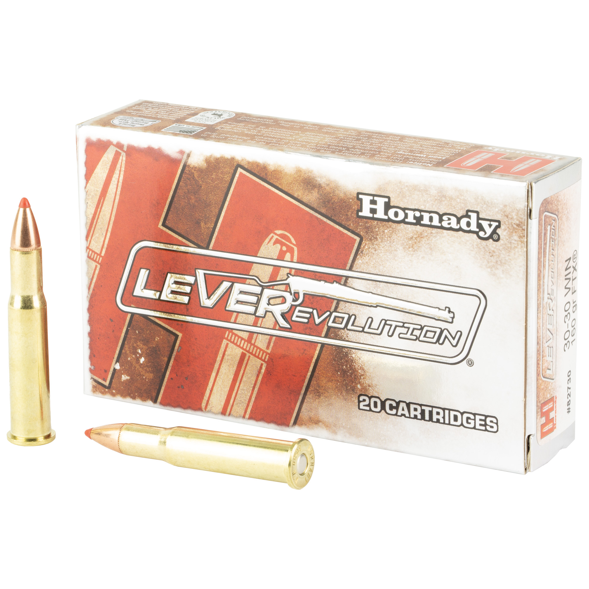 Hornady LEVERevolution Rifle Ammunition .30-30 Win 160 gr FTX 2400 fps 20/ct