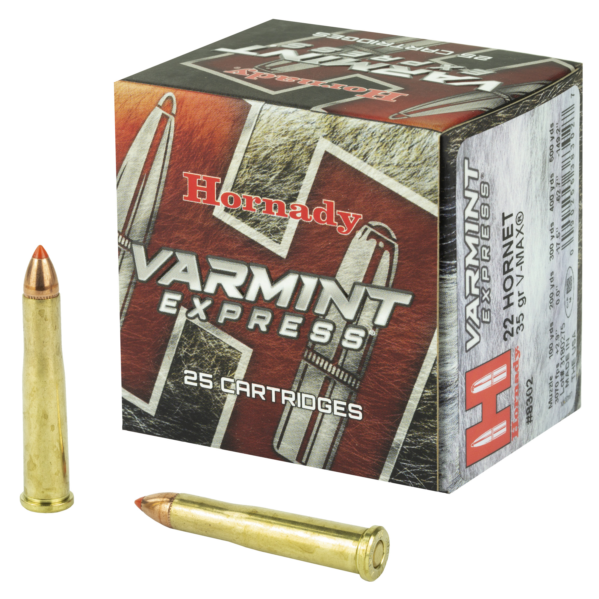 Hornady 22 Hornet 35GR V-Max 25/250