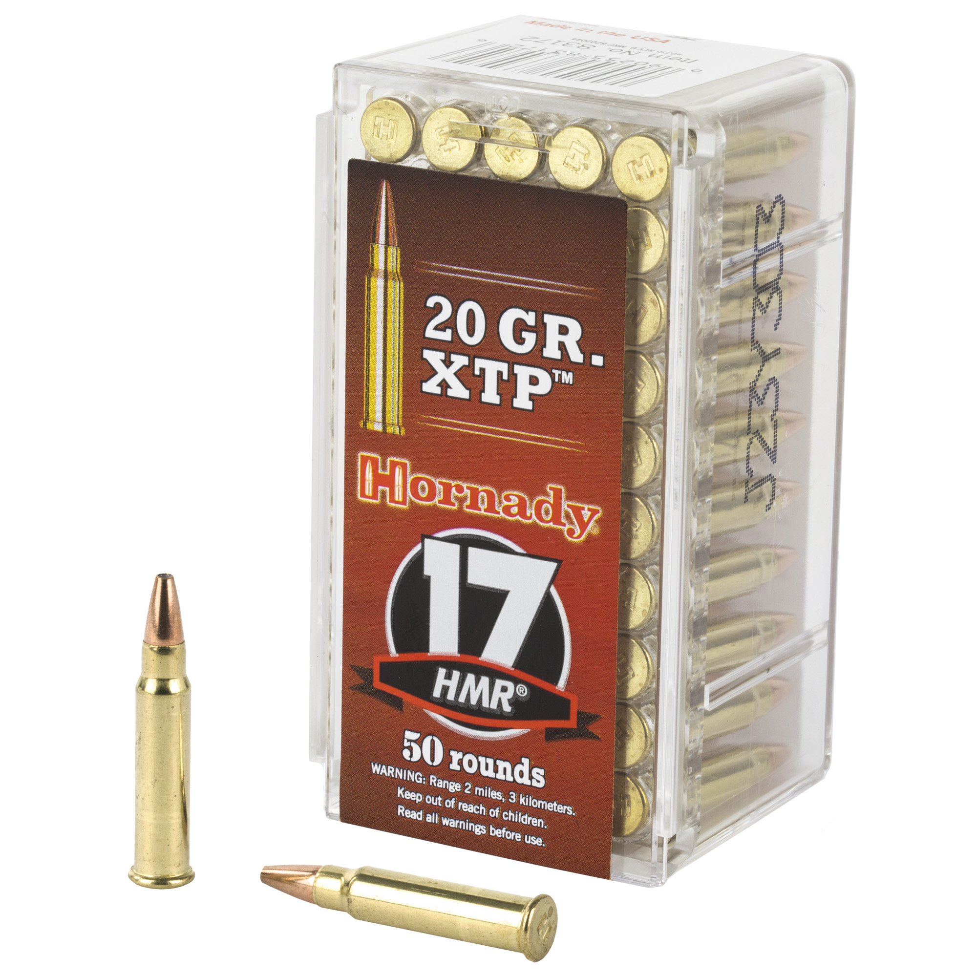 Hornady Varmint Express Rimfire Ammunition .17 HMR 20 gr XTP 50/ct