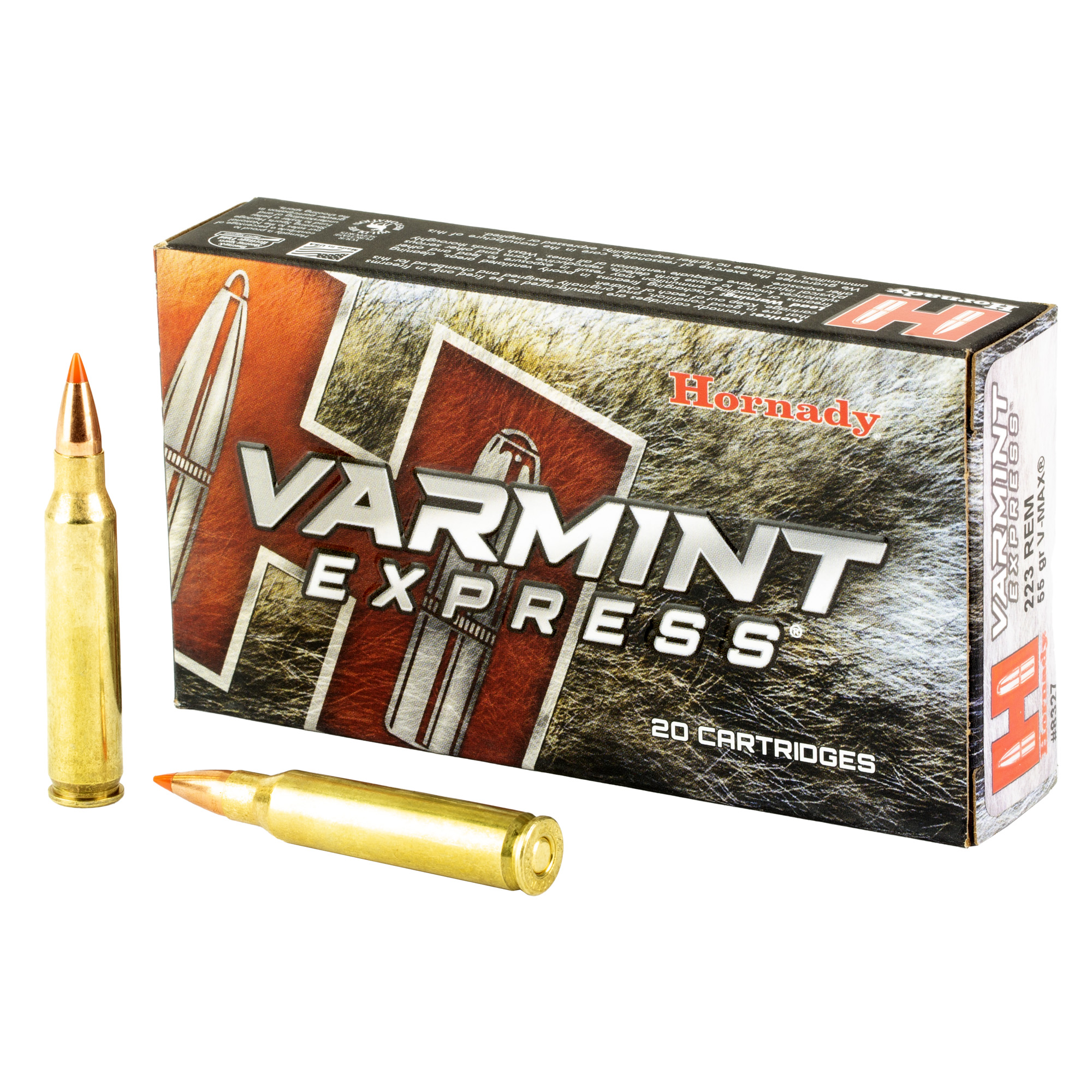 Hornady Varmint Express Rifle Ammunition .223 Rem 55 gr V-MAX 3240 fps 20/ct