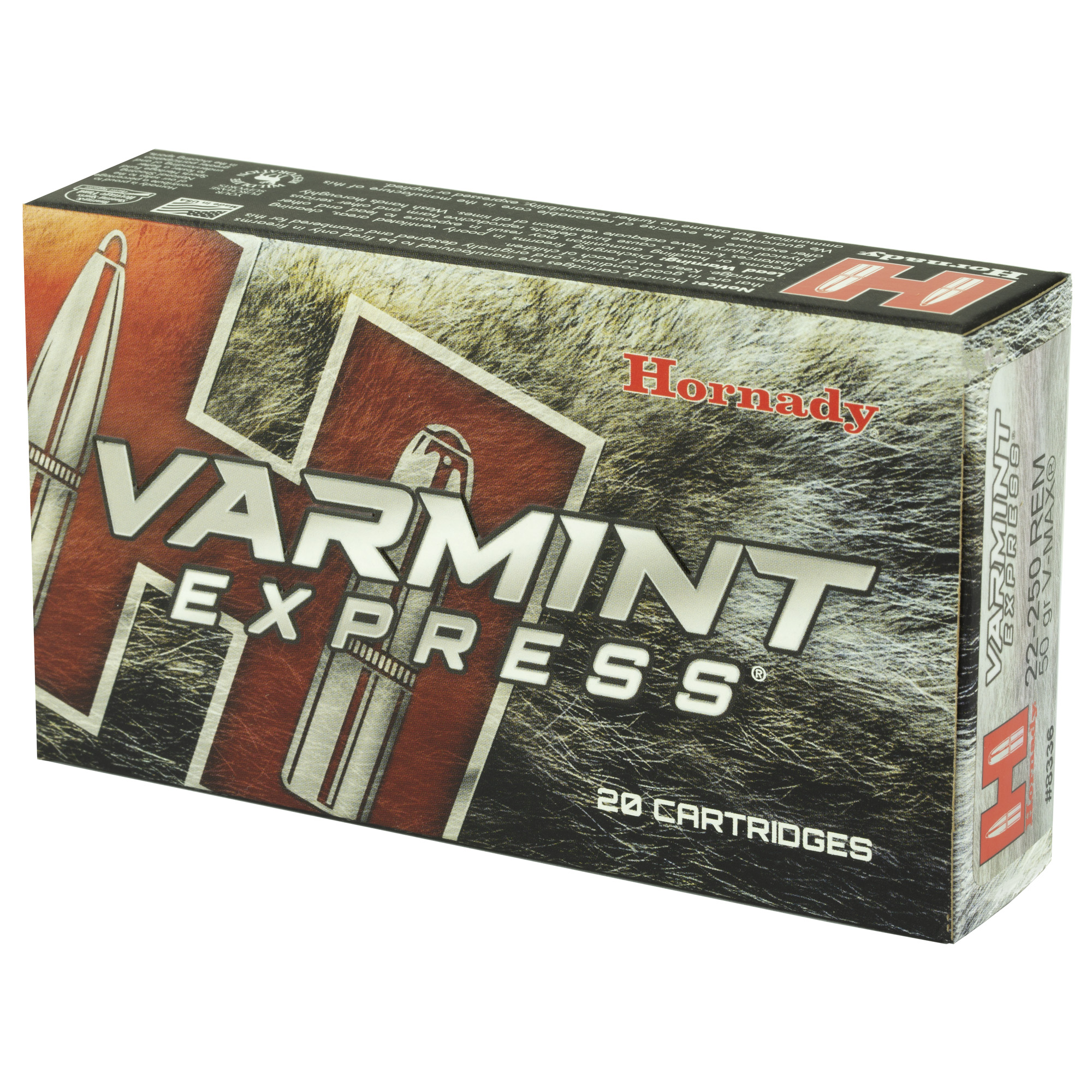 Hornady 22-250 50GR VMAX 20/200 V-Max Hornady 22-250 50GR VMAX 20/200 V-Max