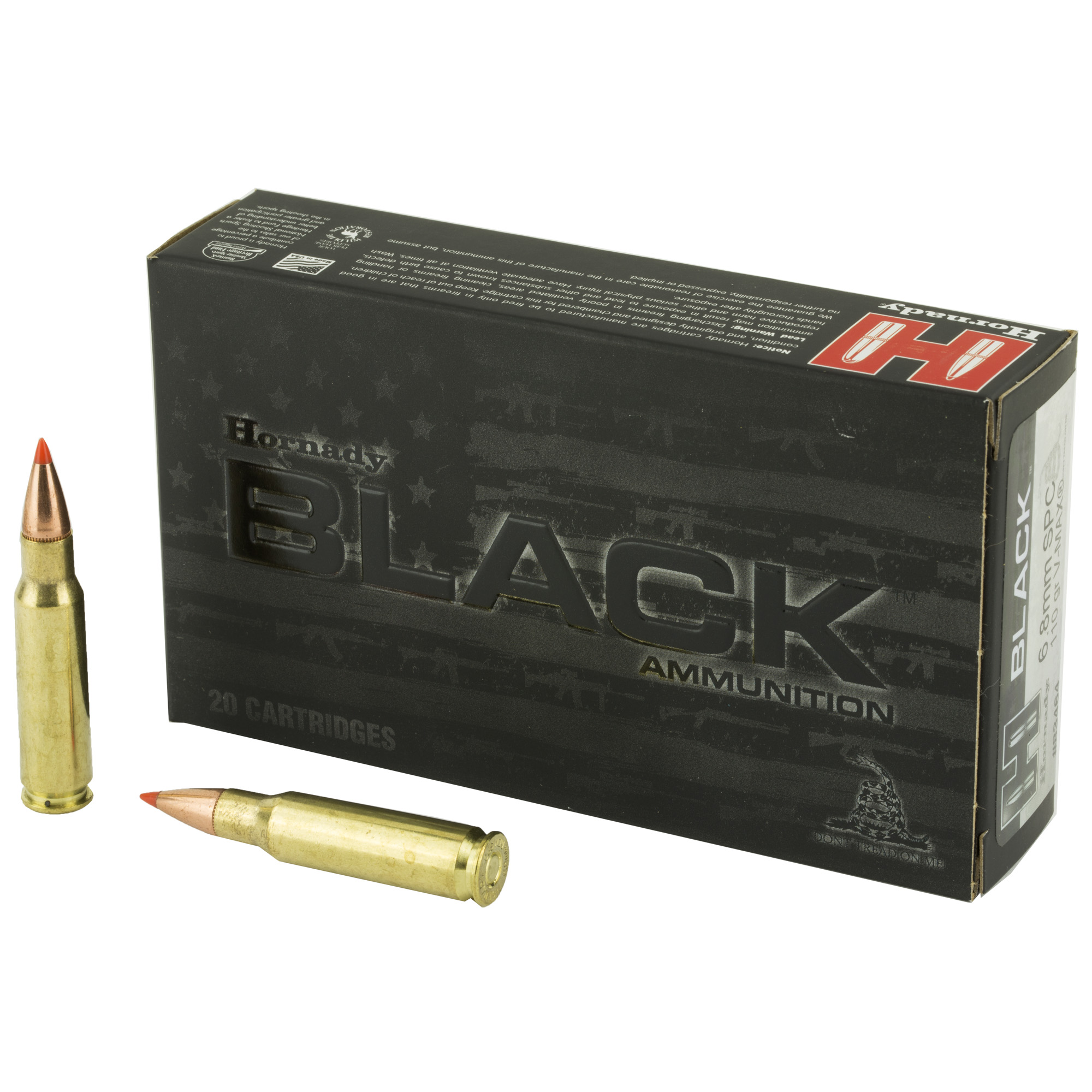Hornady Black Rifle Ammunition 6.8mm SPC 110 gr V-MAX 2570 fps 20/ct