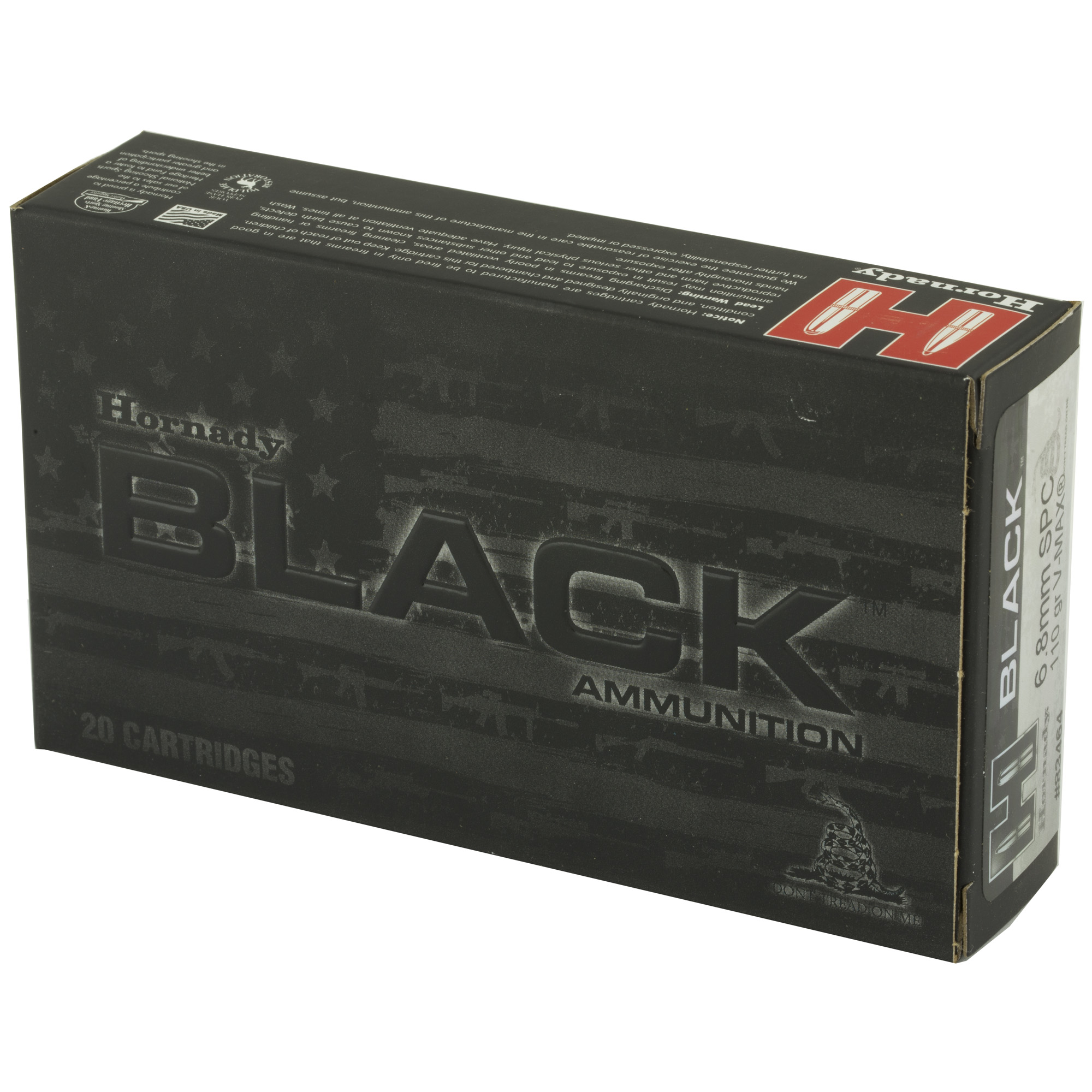 Hornady Black Rifle Ammunition 6.8mm SPC 110 gr V-MAX 2570 fps 20/ct Hornady Black Rifle Ammunition 6.8mm SPC 110 gr V-MAX 2570 fps 20/ct
