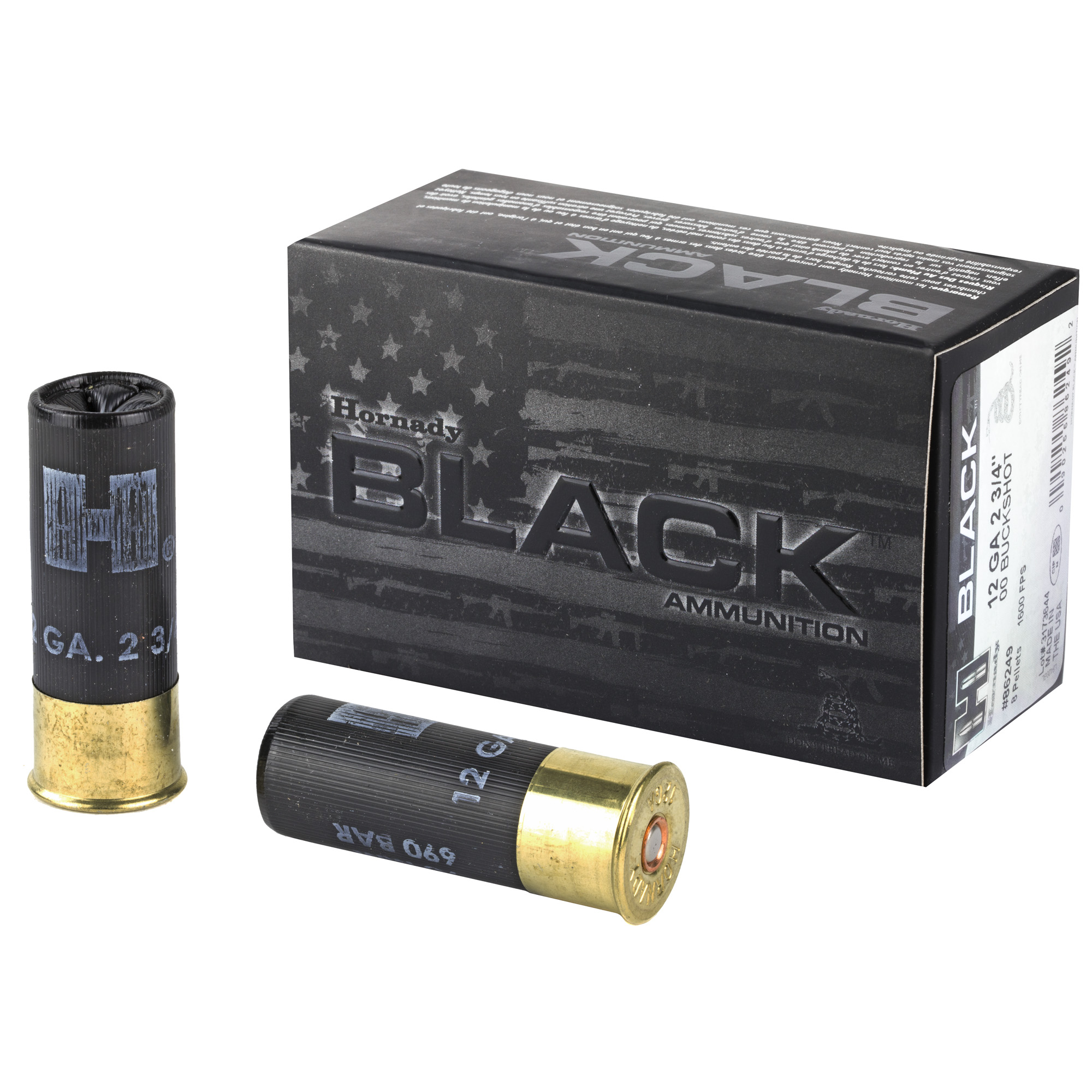 Hornady Black 12ga 2.75" 00 10/100 Buckshot