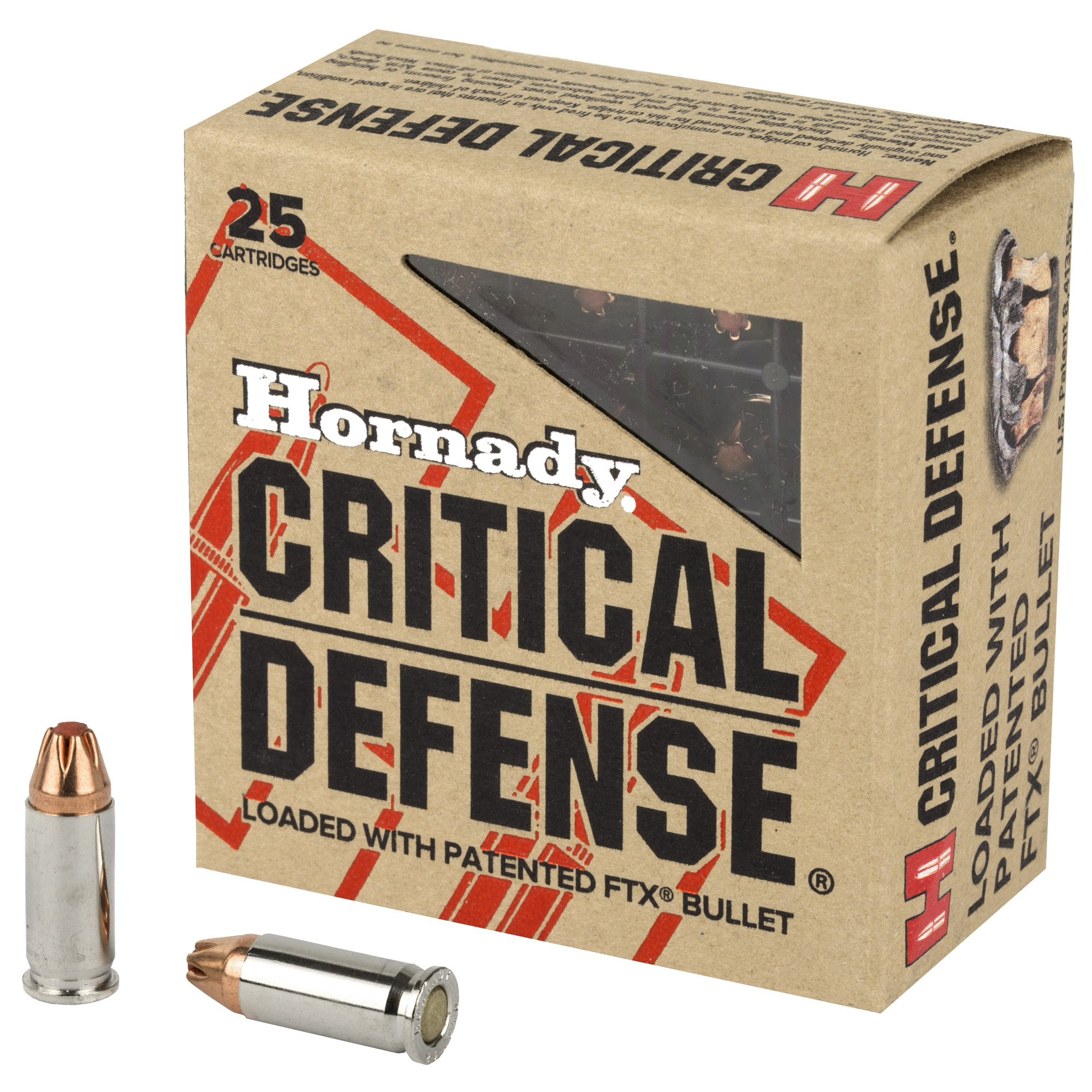Hornady Critical Handgun Ammunition .25 Auto 35 gr FTX 900 fps 25/ct