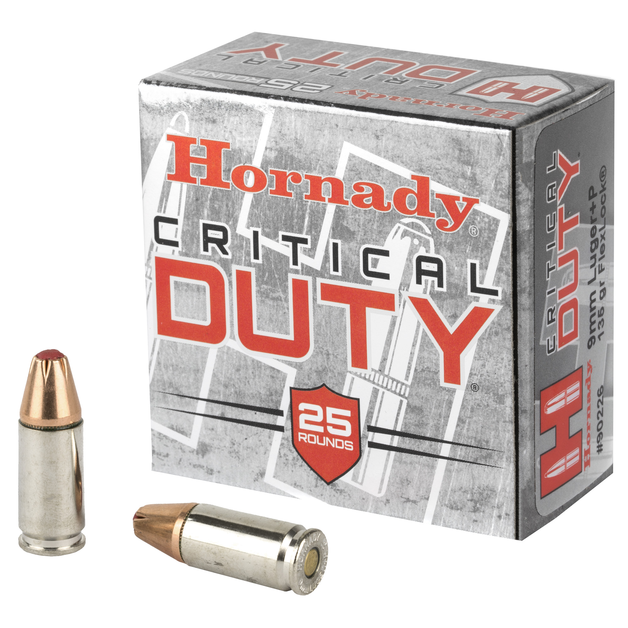 Hornady 9mm+P 135GR Crt Duty 25/250 FlexLock Duty