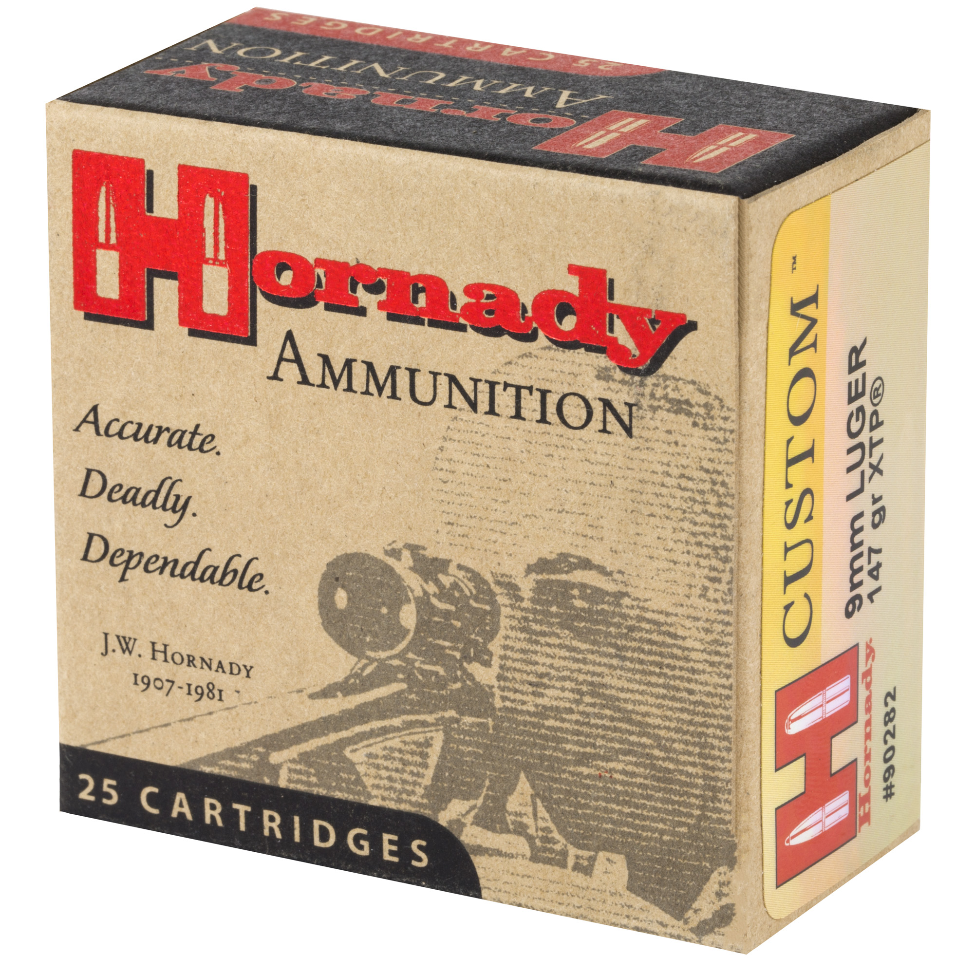 Hornady Custom Handgun Ammunition 9mm Luger 147 gr XTP 975 fps 25/ct Hornady Custom Handgun Ammunition 9mm Luger 147 gr XTP 975 fps 25/ct