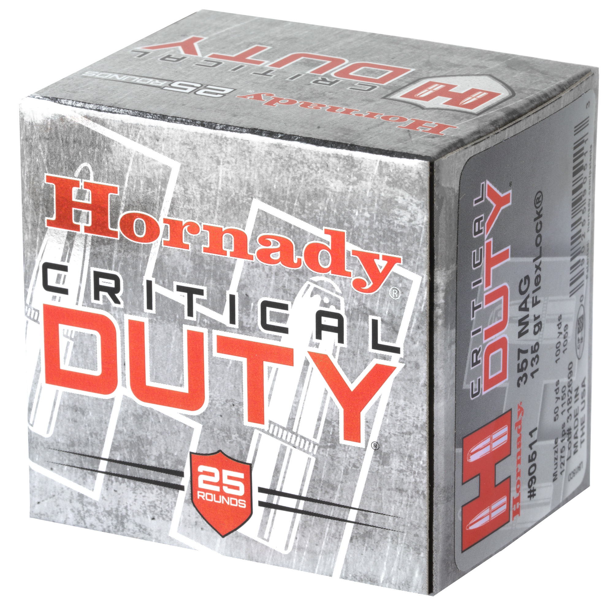 Hornady Critical Duty Handgun Ammo .357 Magazine 135 gr Flex Tip 1275 fps 20/ct Hornady Critical Duty Handgun Ammo .357 Magazine 135 gr Flex Tip 1275 fps 20/ct