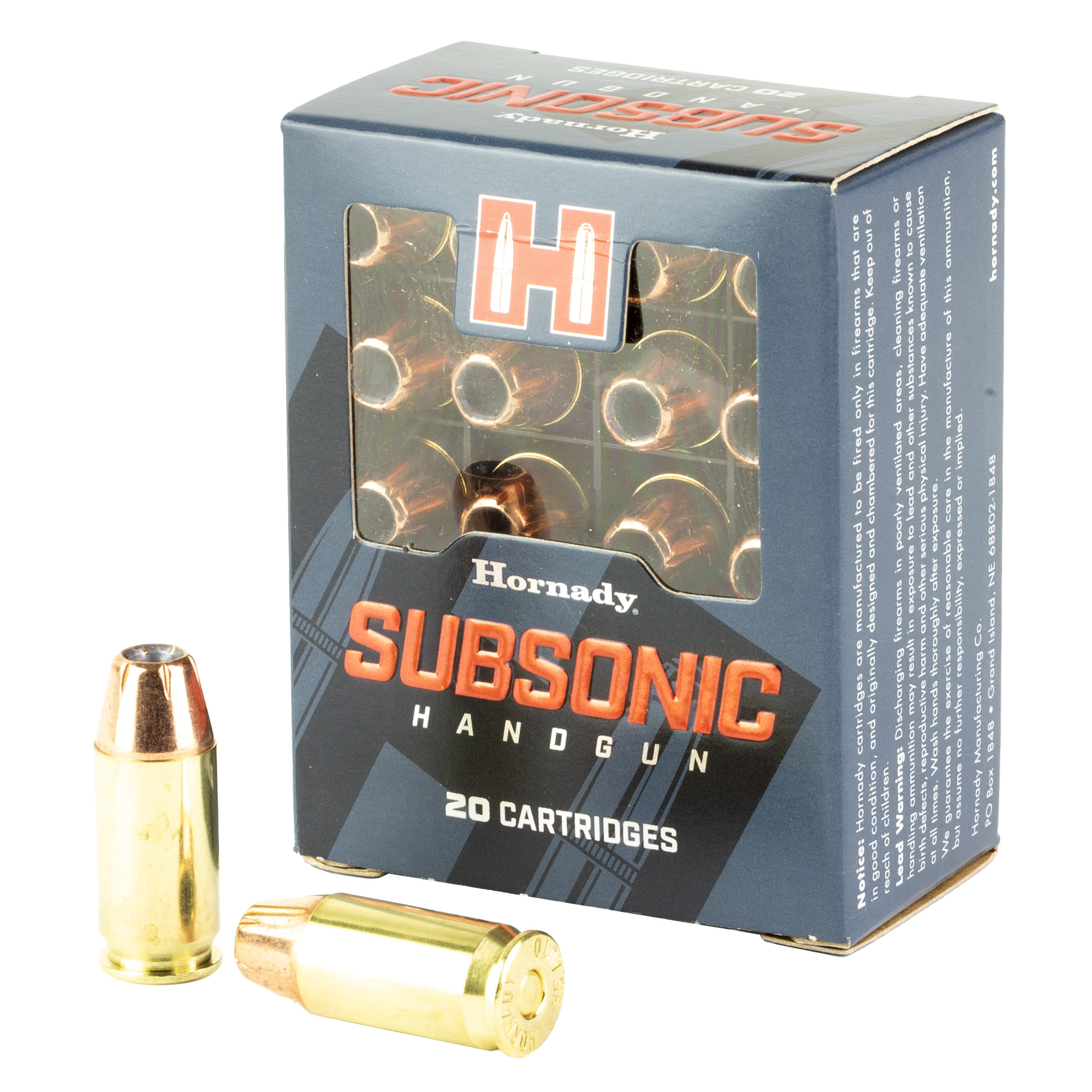 Hornady Subsonic Ammunition .45 ACP 230 gr XTP 925 fps 20/ct