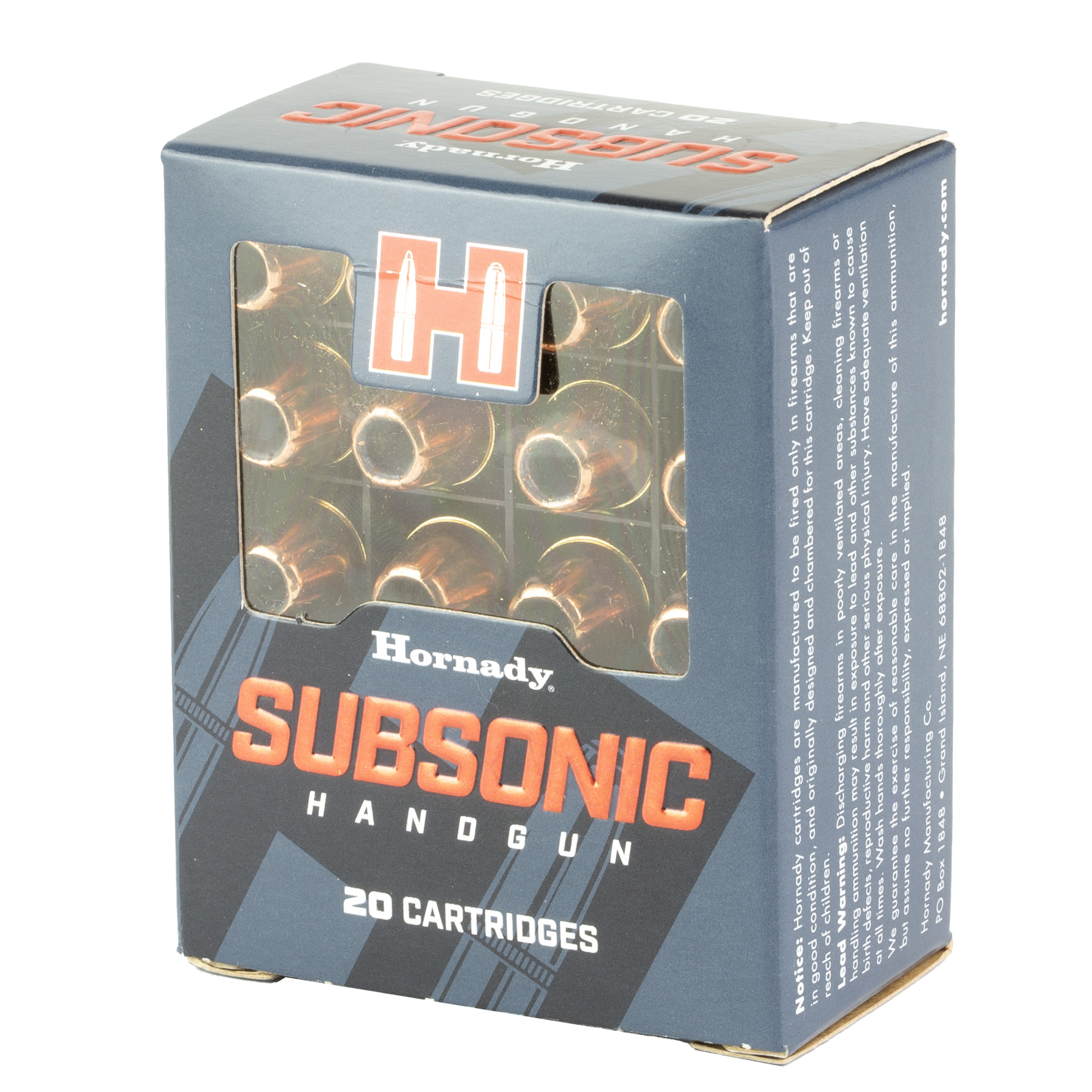 Hornady Subsonic Ammunition .45 ACP 230 gr XTP 925 fps 20/ct Hornady Subsonic Ammunition .45 ACP 230 gr XTP 925 fps 20/ct