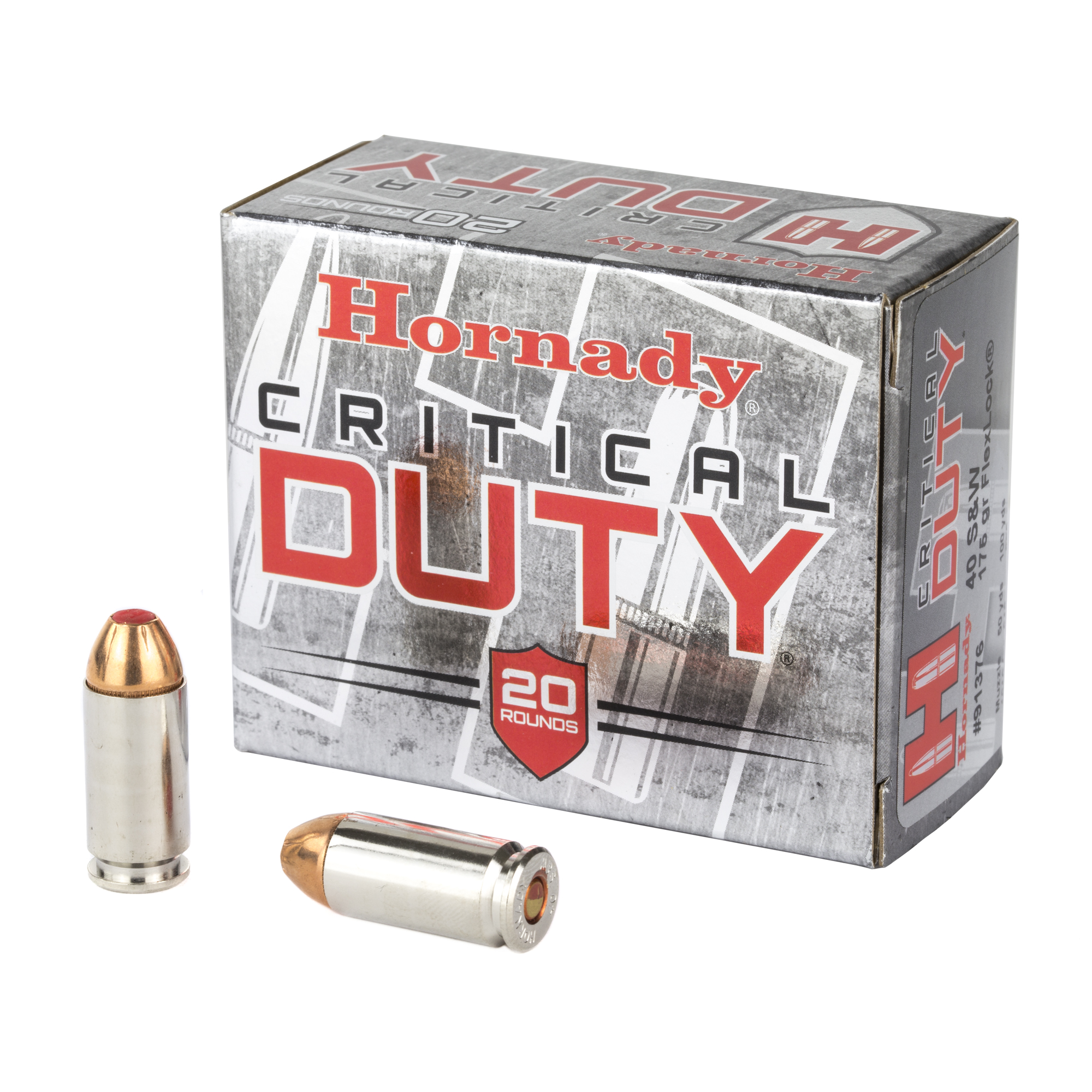 Hornady Critical Duty Handgun Ammo .40 S&W 175 gr Flex Tip 1010 fps 20/ct