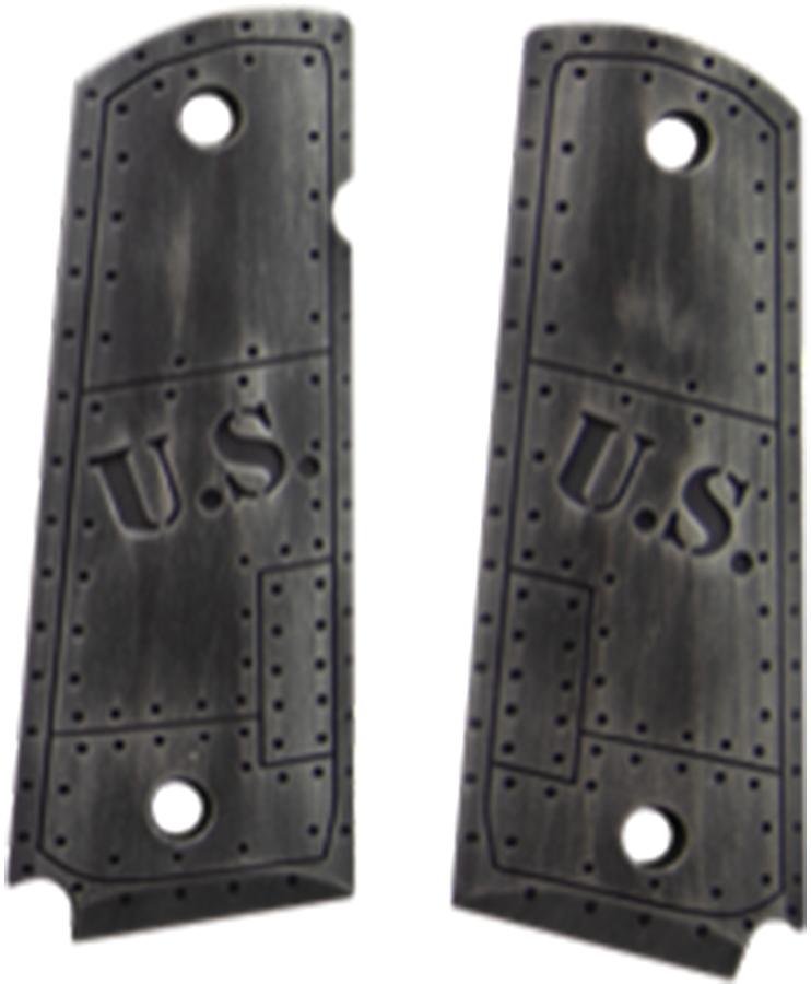 Hogue Inc. Hogue Govt. Model Aluminum - 1911 U.S. Green Distressed Grip