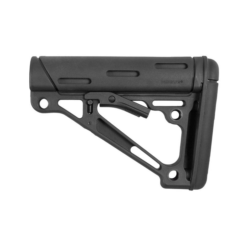 Hogue Inc. Hogue AR-15/M-16 Over-Molded Collapsible Buttstock Black - Fits Commercial Buffer Tube