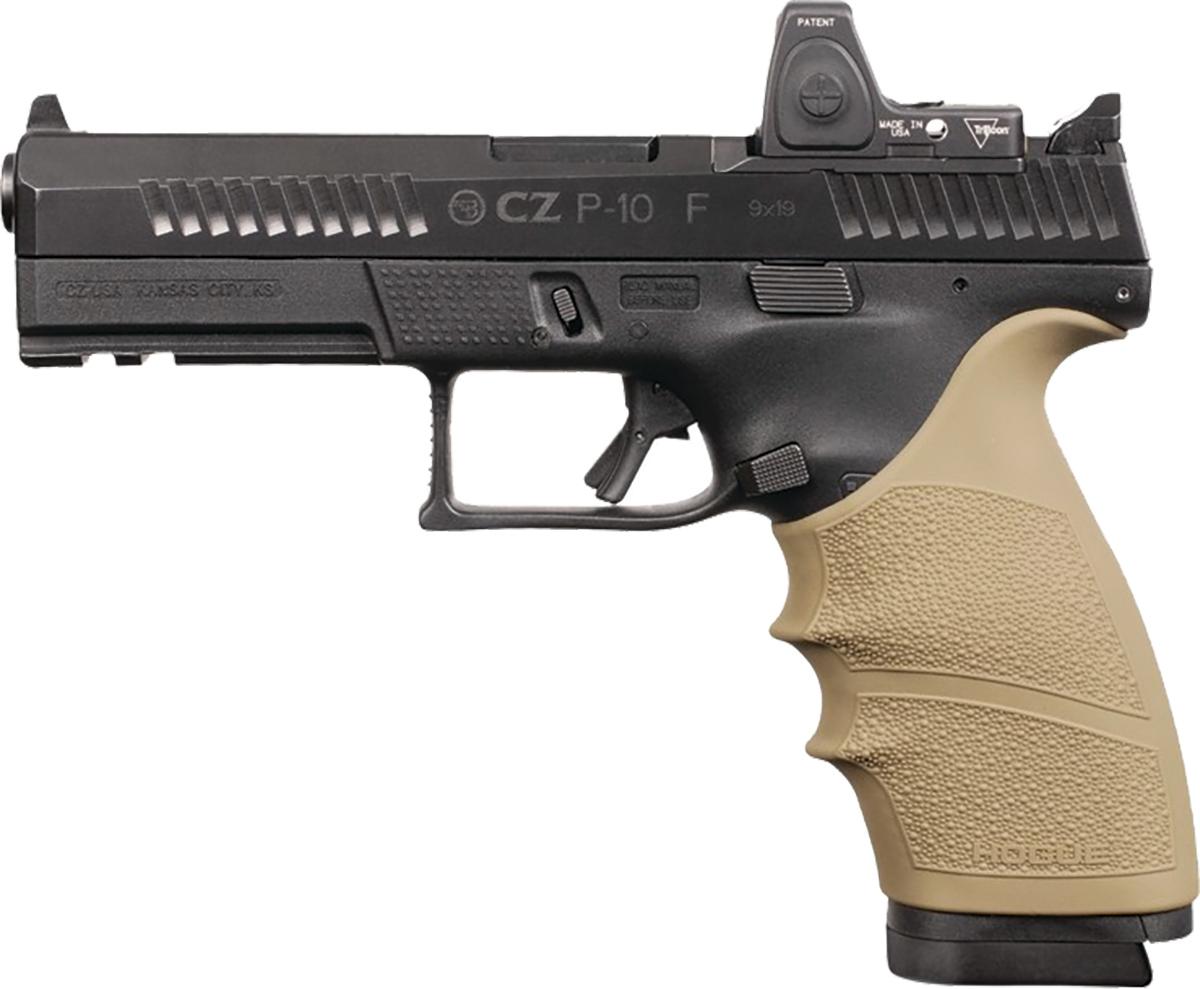 Hogue Inc. Hogue HandAll Beavertail Grip Sleeve CZ P-10 Full Size 9mm - FDE