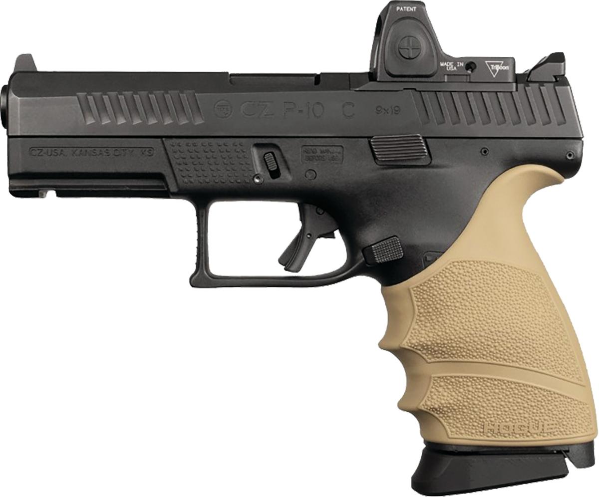 Hogue Inc. Hogue HandAll Beavertail Grip Sleeve CZ P-10 Compact 9mm - FDE