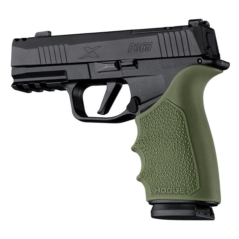 Hogue Inc. Hogue HandAll Beavertail Handgun Grip Sleeve for Sig Sauer P365 XMacro OD Green