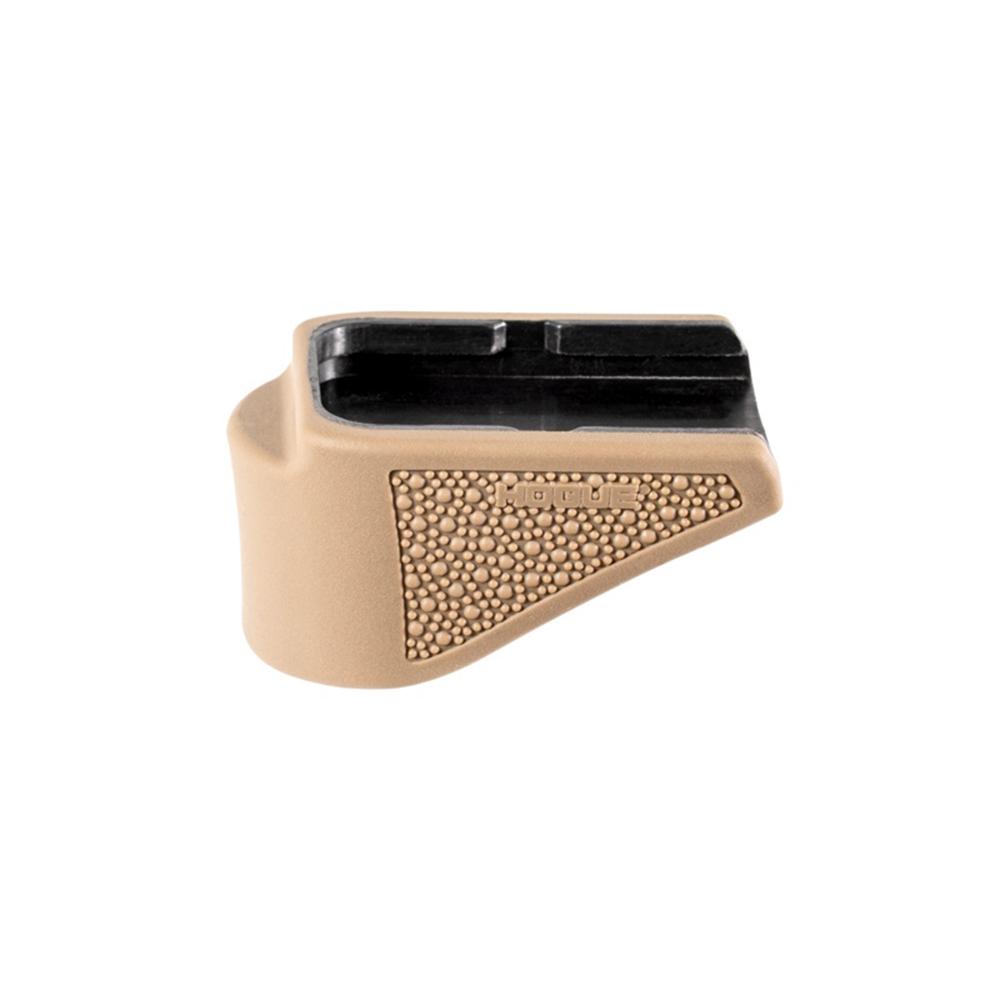 Hogue Inc. Hogue Overmolded Rubber Grip Extension Base Pad for Glock 26 10/rd Magazines FDE