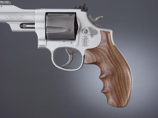 Hogue Inc. Hogue Wood Grip S&w K&l Frame W/groove Round Butt