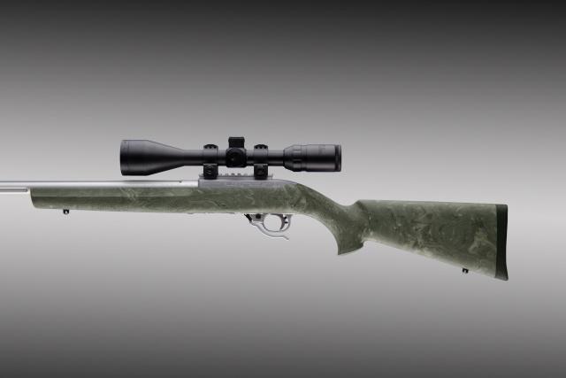Hogue Inc. Hogue Ruger 10/22 Stock Overmold Standard Brl Ghillie Green