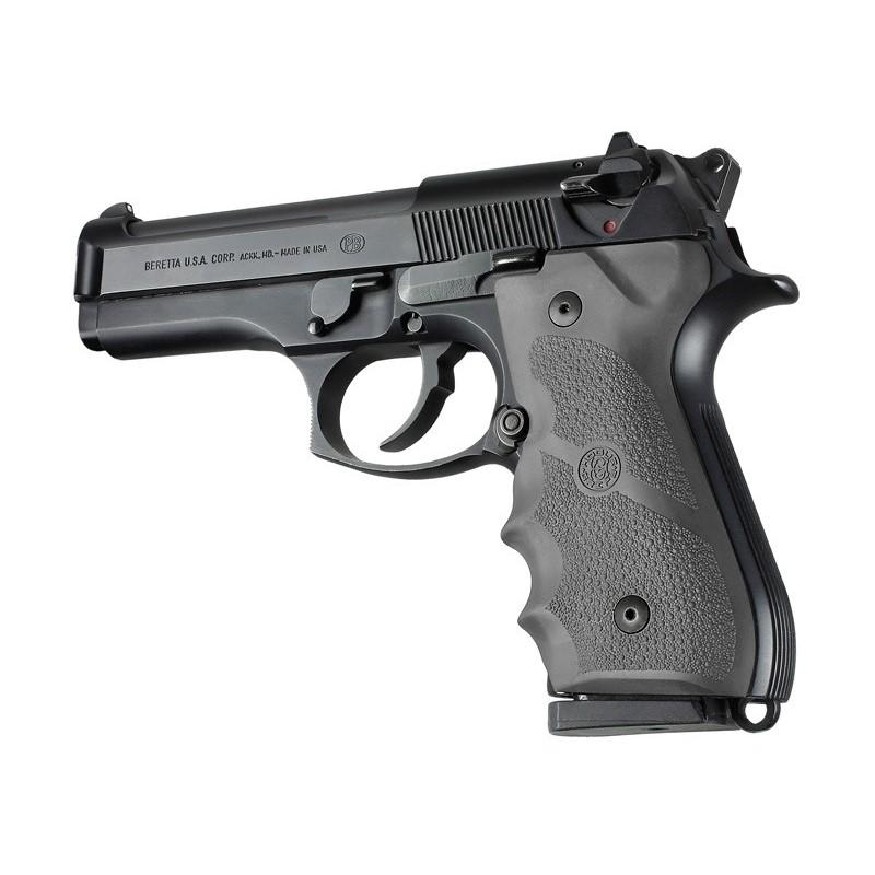 Hogue Inc. Hogue Rubber Handgun Grips with Finger Grooves Slate Grey for Beretta 92/96