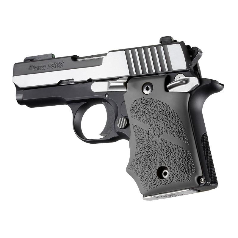 Hogue Inc. Hogue Rubber Handgun Grips with Finger Grooves Slate Grey for Sig Sauer P938