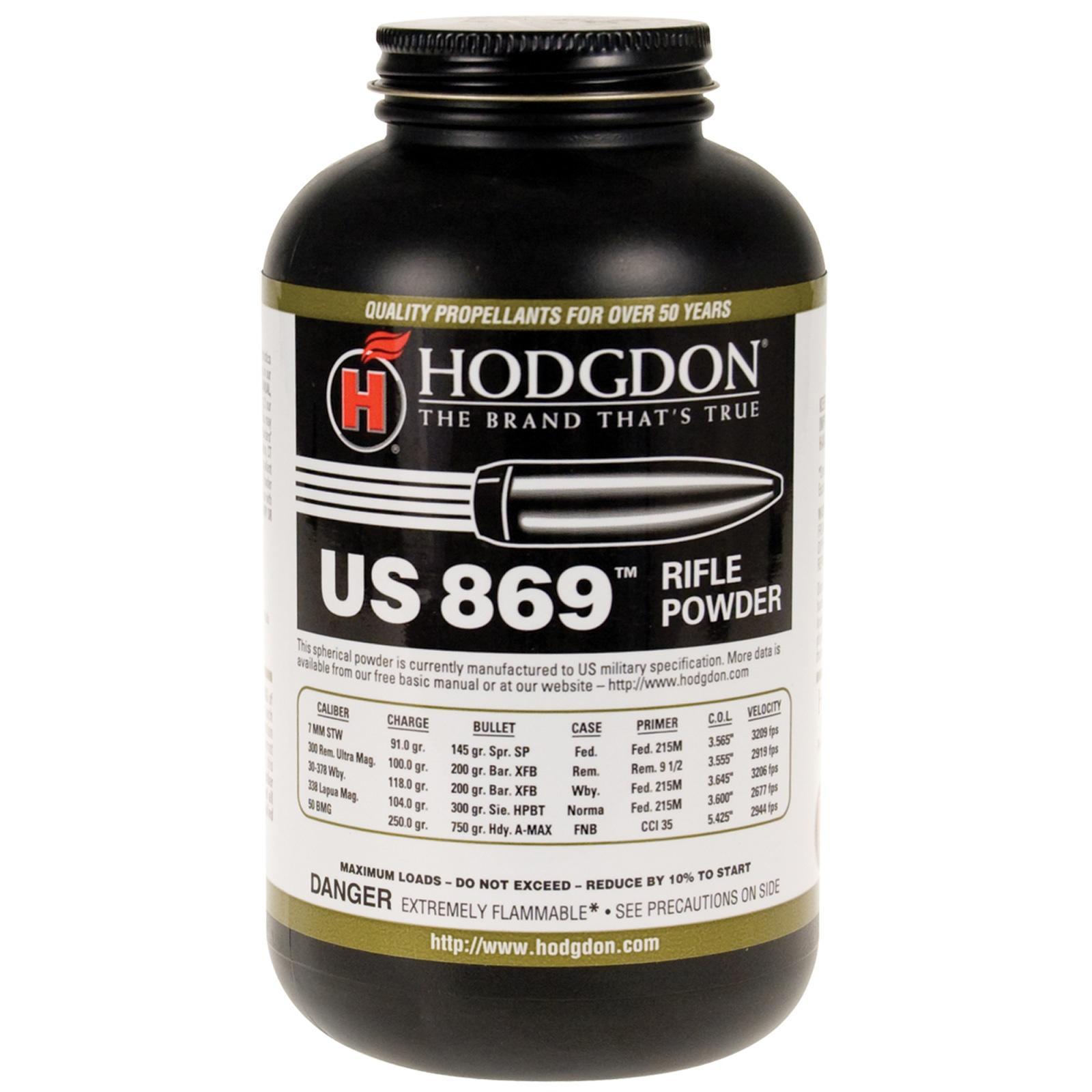 Hodgdon Powder Company Inc. Hodgdon US 869 Spherical Rifle Powder 1 lbs