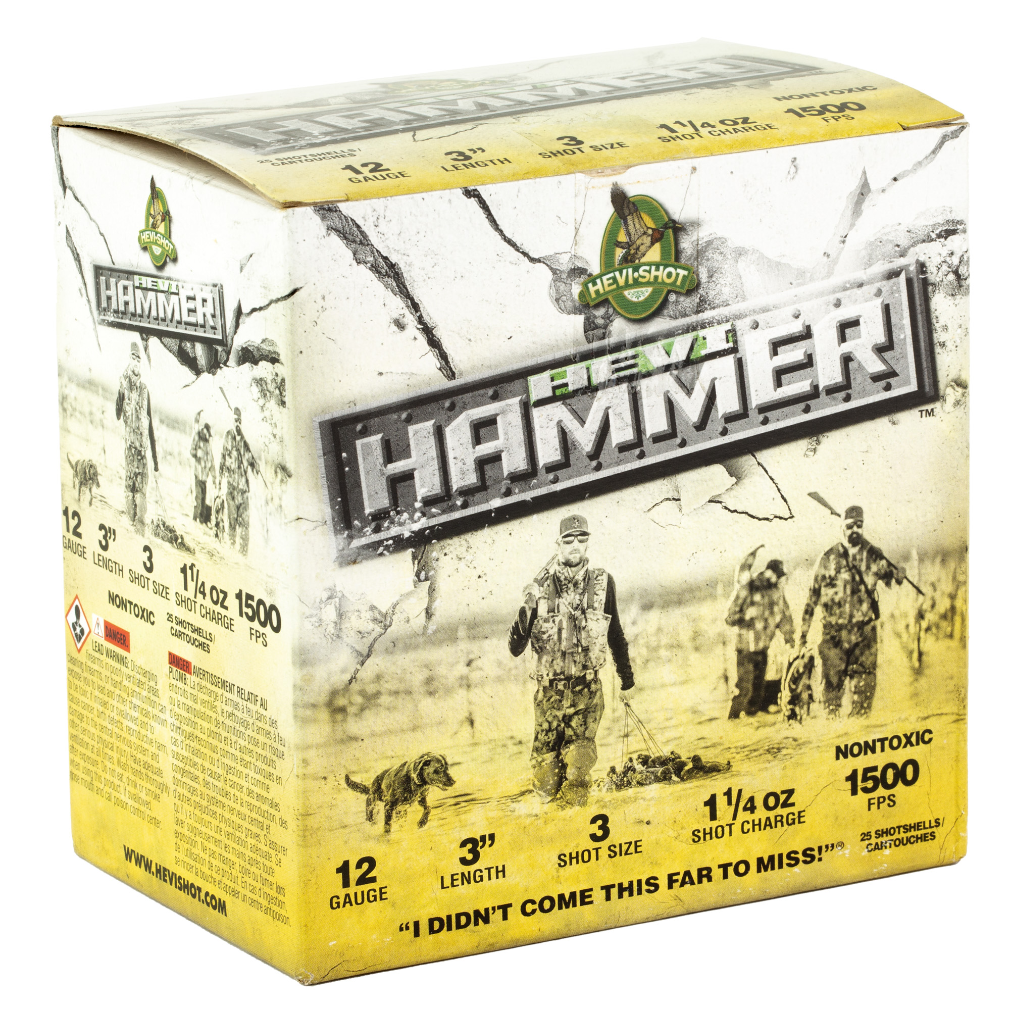 HEVI-Shot HEVI-Hammer Shotshells 12 ga 3" 1-1/4oz 1500 fps #3 25/ct HEVI-Shot HEVI-Hammer Shotshells 12 ga 3" 1-1/4oz 1500 fps #3 25/ct