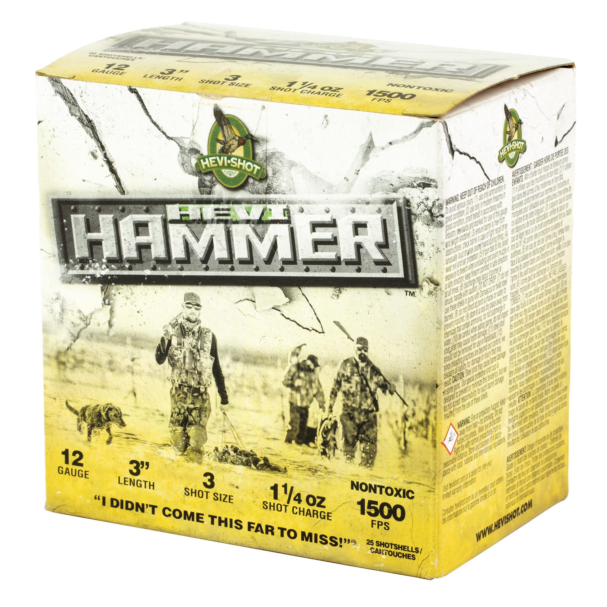 HEVI-Shot HEVI-Hammer Shotshells 12 ga 3" 1-1/4oz 1500 fps #3 25/ct HEVI-Shot HEVI-Hammer Shotshells 12 ga 3" 1-1/4oz 1500 fps #3 25/ct