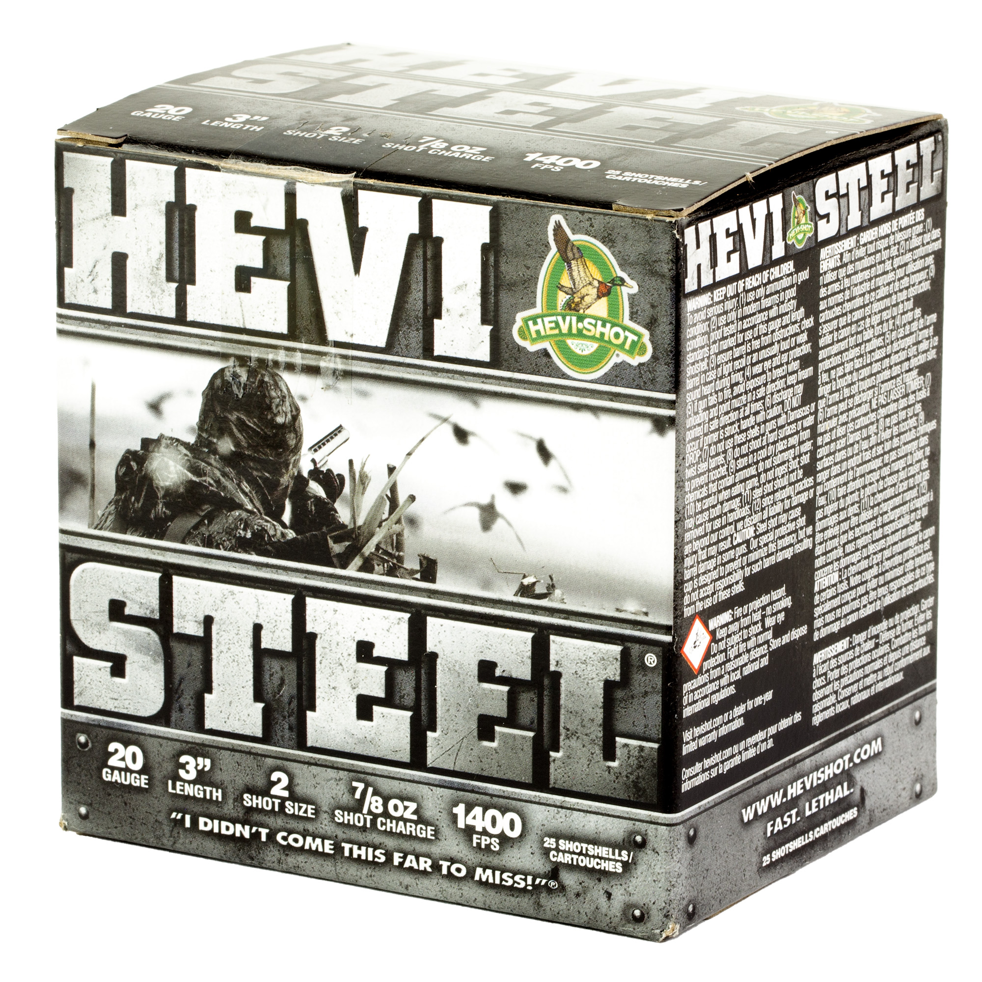 HEVI-Shot HEVI-Steel Shotshells 20 ga 3" 7/8 oz #2 25/ct HEVI-Shot HEVI-Steel Shotshells 20 ga 3" 7/8 oz #2 25/ct