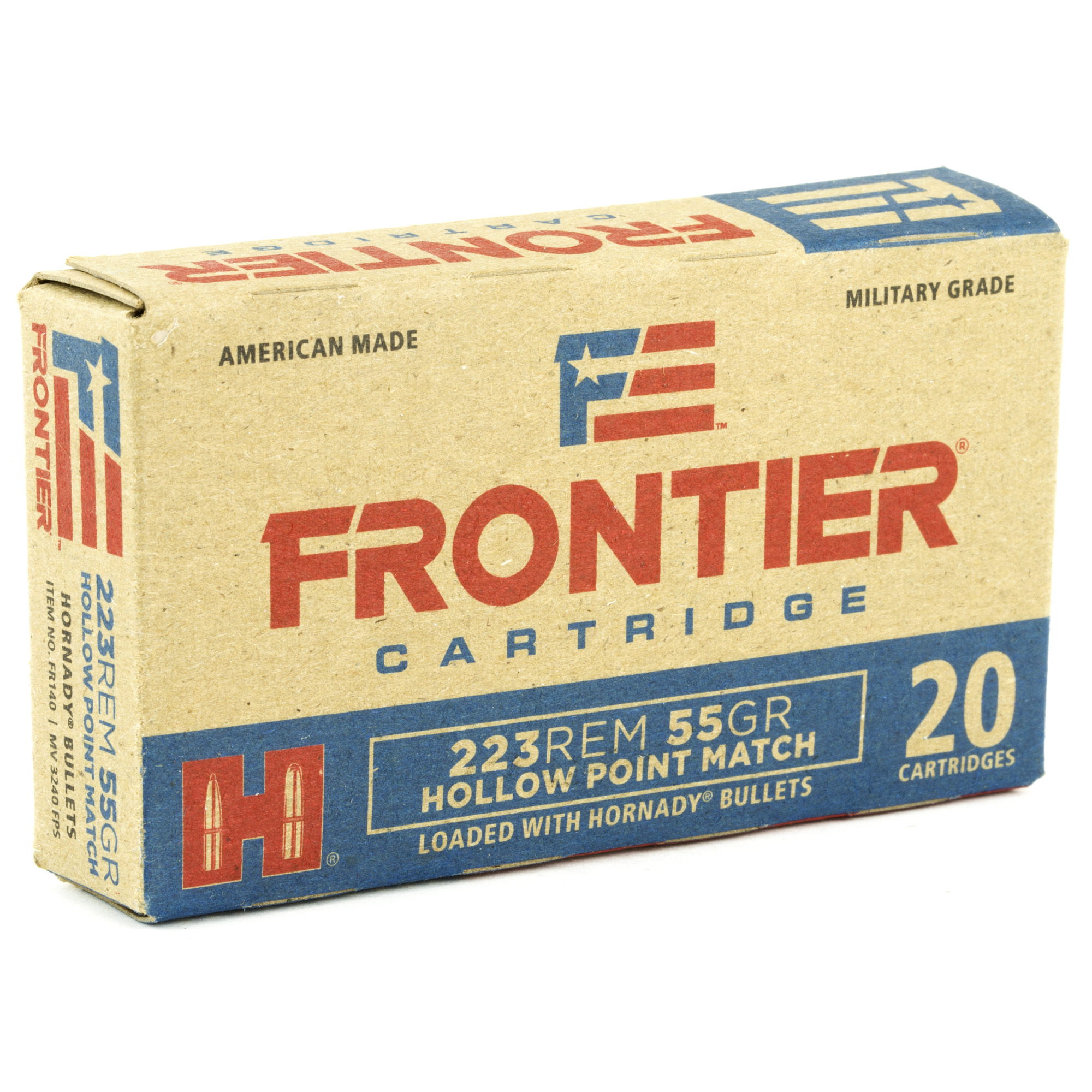 Hornady Frontier Rifle Ammunition .223 Rem 55 gr HP-MATCH 20/ct Hornady Frontier Rifle Ammunition .223 Rem 55 gr HP-MATCH 20/ct