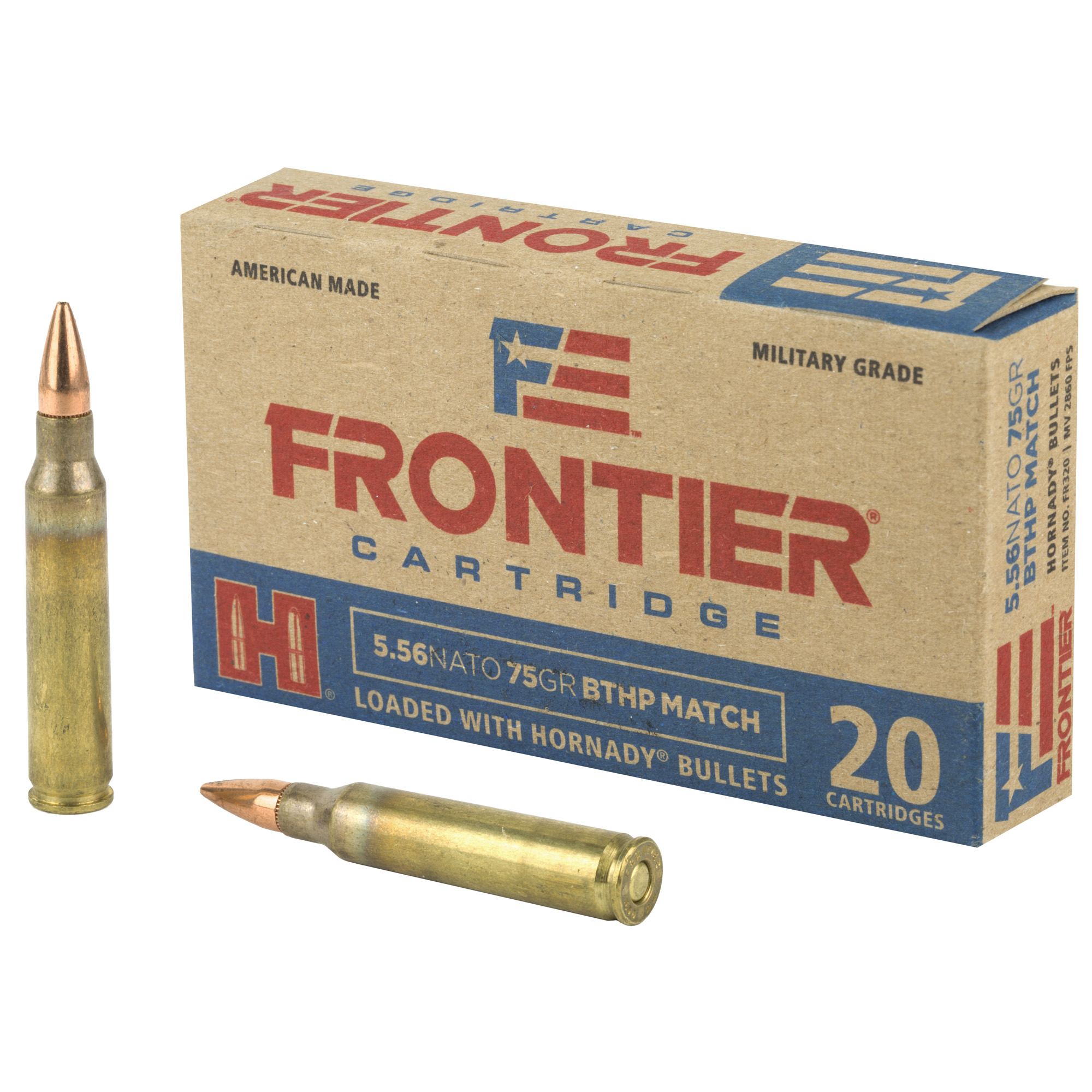 Frontier Cartridge Frontier 556NATO 75GR Bthp Mtch 20/5 Boat Tail Hollow Point